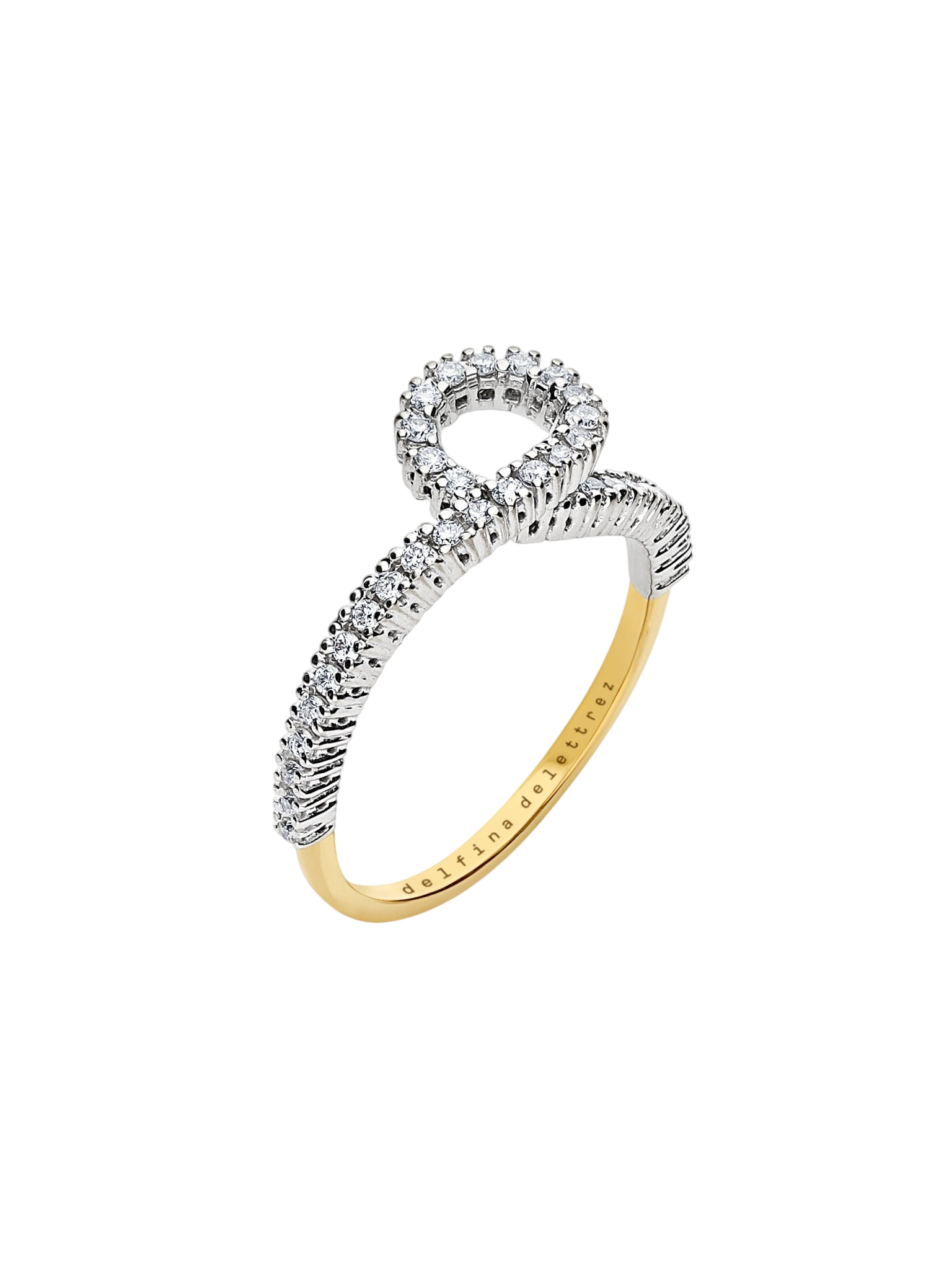 Gold Diamond Single Loop Ring photo